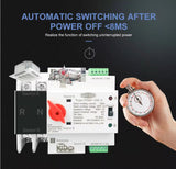 Din Rail 2P 4P ATS Dual Power Automatic Transfer Switch Electrical Selector Switches Uninterrupted Power 125A TOMZN