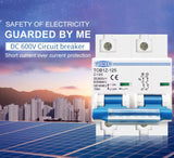 2P 125A DC MCB 600V Circuit breaker FOR PV System C curve