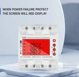 3 Phase 380V 100A Tuya WiFi Smart Bi-Directional Energy Power kWh Meter Over Under Voltage Protector Relay Switch Current Limit