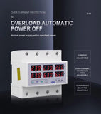 3 Phase 63A 100A Din rail adjustable Over Under Voltage current limit protection Relay Protector SYN ASYNC Synchronous Asynchronous