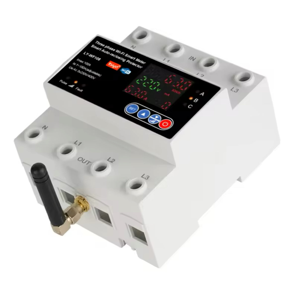 LIEW 4P 100A Tuya WiFi 3-Phase Smart Protector & Energy Meter