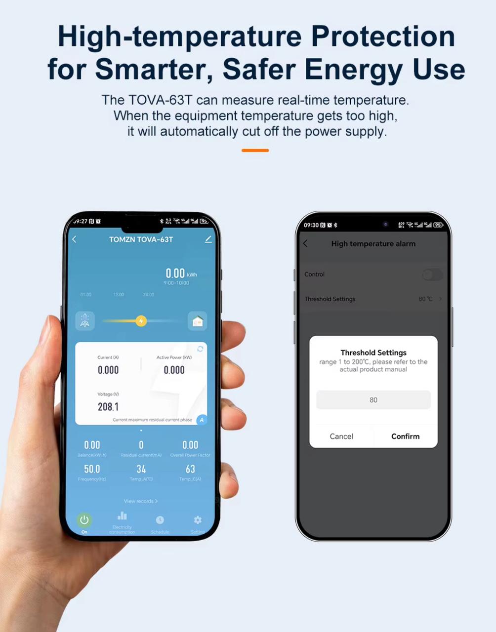 TOMZN TOVA-63T Smart WiFi Breaker 10-in-1 with Memory Relay
