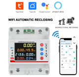 100A Single-phase Smart Tuya WiFi Bidirectional Smart Energy Metering Overvoltage Undervoltage Leakage protection Prepayment